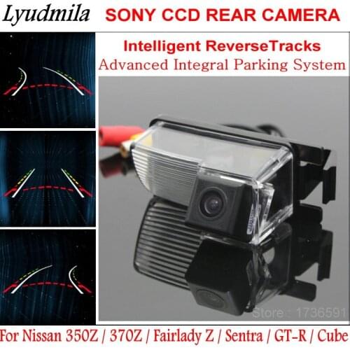 For Nissan 350Z Z33 370Z Z34 Fairlady Z / Sentra / GT-R / Cube Car Backup Rear View Camera Parking Lines Intelligent Tracks