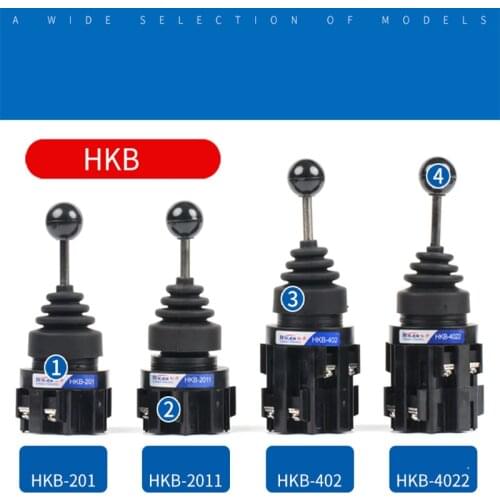 30mm Joystick 4 position 4NO Switch Momentary self reset spring return latching wobble stick Monolever Cross Switch HKB-402