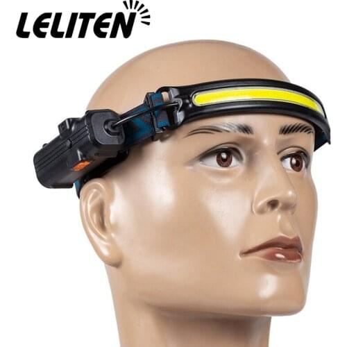 With Built-in 2000mah 18650 Battery Headlamp COB LED 3 Modes Lighting Headlight Flashlight USB Rechargeable Head lamp torch