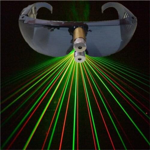 Hot Dance Party Supplies Decoration 532nm 80mw LED Luminous Flashing Laser Glasses With Red Laser + Green Laser For Laser Show