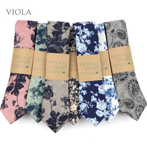 Beautiful Floral Striped Plaid Printed 6.5cm Neck Tie Cotton Linen Mens Wedding Party Dress Tuxedo Gift BowTie Accessory Quality