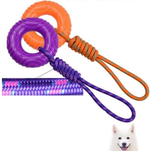 Pet Flying Discs Dog Training Ring Puller Resistant Bite Floating Toy Puppy Outdoor Interactive Game Playing Toys