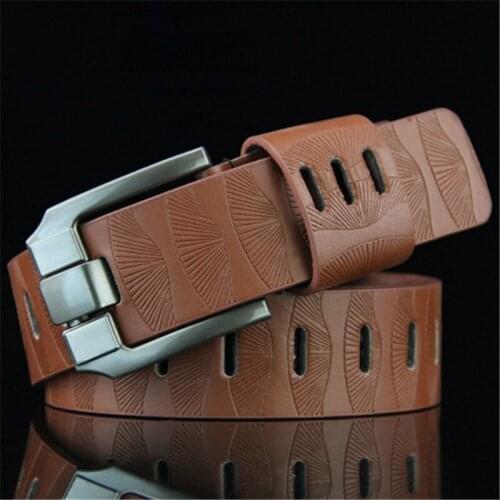 Retro PU Leather Belts Men Metal Ring Buckle Vintage Decorative Casual Tighten All-Match Long Male Solid Waistband
