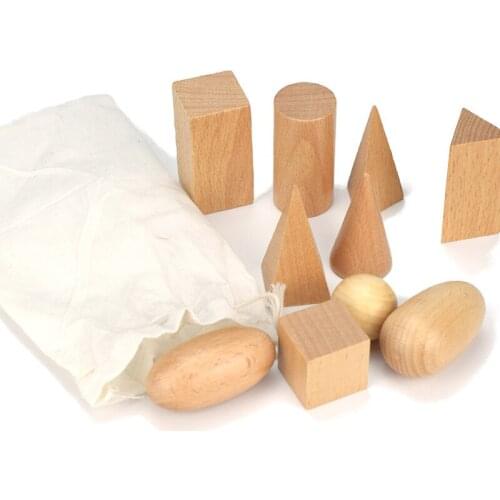 Montessori Geometry Mystery Bag Teaching Kit Childrens Toys Early Education Building Blocks Educational Toys For Baby Kids Gift