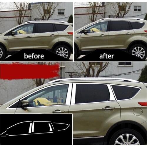 Stainless steel Exterior Window Sill Lid Trims for ford kuga 2012 2014 2015 2016 2017 2013 2018