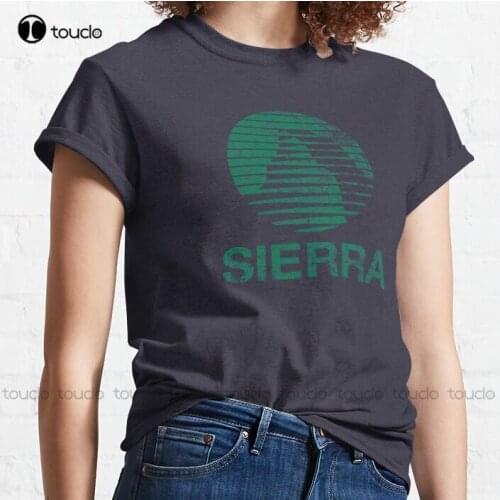 New Sierra Faded Classic T-Shirt Camping Shirt Cotton Tee S-3Xl Unisex