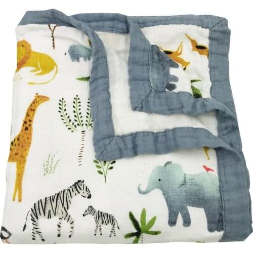 Four layer 100% bamboo fiber muslin baby blanket swaddle soft newborn blankets bath towel infant wrap sleepsack stroller cover