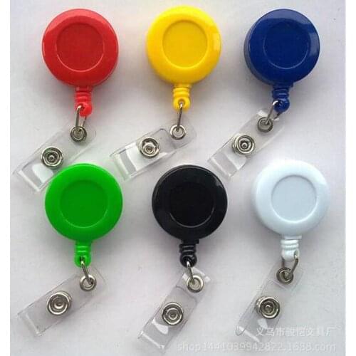 Wholesale 1000pcs/lot Retractable Student Card Badge Holder Reel Pull Key Name Tag Card Holders promotion gift custom logo