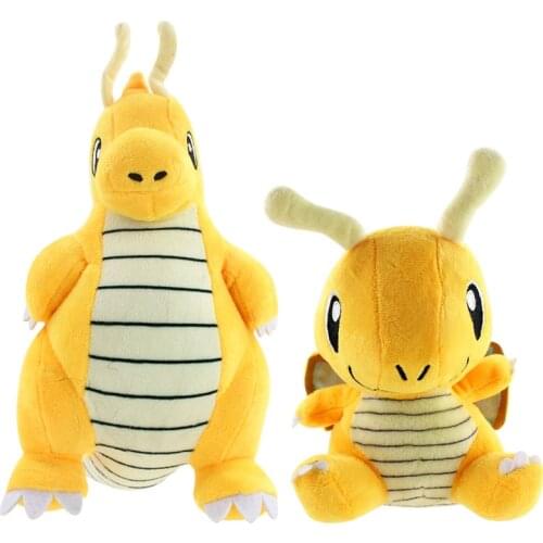 18-32cm Dragonite Plush Toys Cartoon Anime Yellow Dragon Stuffed Dolls