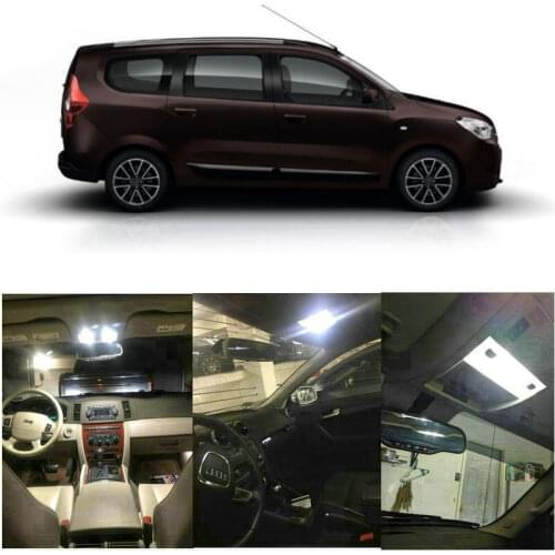 5x LED interior lighting complete set For Dacia Lodgy J92 reading light rear lights error free