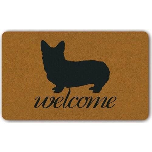 Corgi Dog Welcome Door Mat Doormat Housewarming Gift House Warming For Indoor Outdoor Indoor Decorative Home and Office Mat