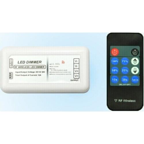 RF 11 Keys led dimmer;DC12-24V input;4A*2 Channel(2ch signal are the same)output
