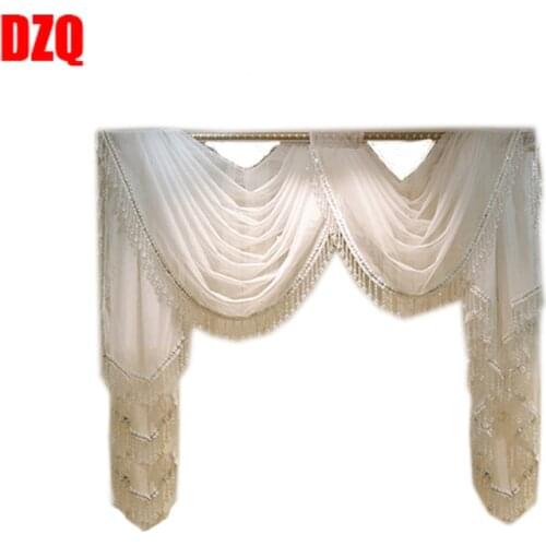 Luxury elegant villa Valances custom made for living room bedroom kitchen hotel Not including Cloth curtain and tulle