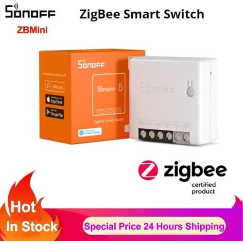 Sonoff ZBMini Zigbee Mini DIY Smart Switch Smart Home Two Way Remote Control Switch Via Ewelink APP Work with Zigbee Gateway Hub