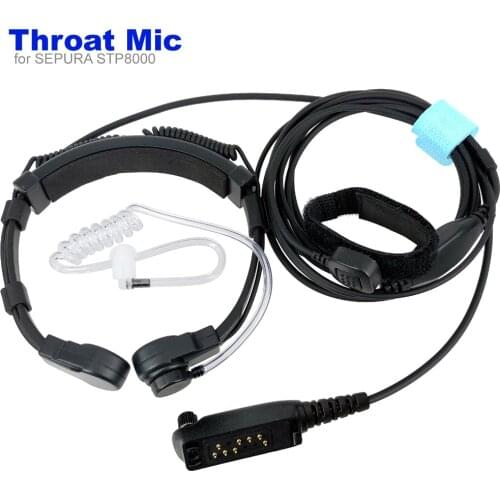 Telescopic Throat Mic Headset for Sepura STP8000 STP9000 Two Way Radio Walkie Talkie Radio Earpiece