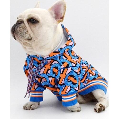 Dog Hoodies With Hood Fashion Print Clothes for Small Medium Dogs Top Quality Cat Sweatshirt Bulldog Chihuahua