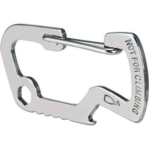 10pcs EDC D -type multi-purpose opener quickdraw carabiner stainless steel outdoor utility Hooks camping equipment for hiking