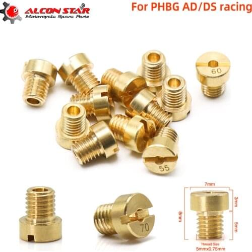 Alconstar 12pcs Main Jet for Dellorto Carburetor SHA PHBG AD/DS Racing Main Injector Nozzle Pilot Jet