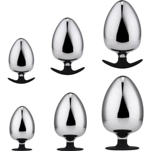 Stainless Steel Anal Plug Wearable/Suction Cup Big Butt Plug Sex Toys For Women Men Couples Anal Toys Strap On Big Dilator Anus