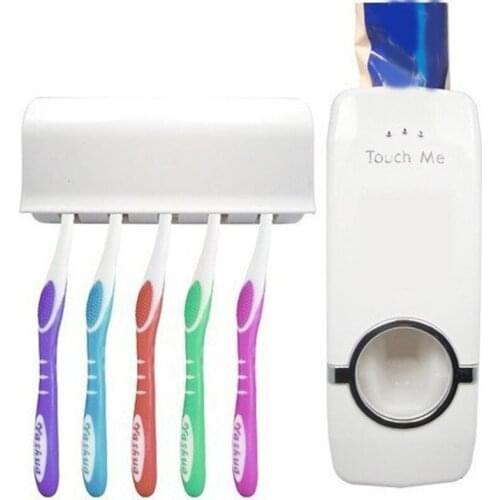 2020 Automatic Toothpaste Dispenser Household Toothbrush Holder Wall Mount Stickers High Quality Toothbrush Holder Sets