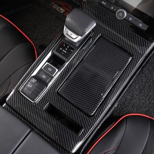 Lsrtw2017 Car Center Control Gear Panel Storage Cover Trims for Mg Roewe Rx5 Max 2019 2020 2021 Accessories Auto Styling