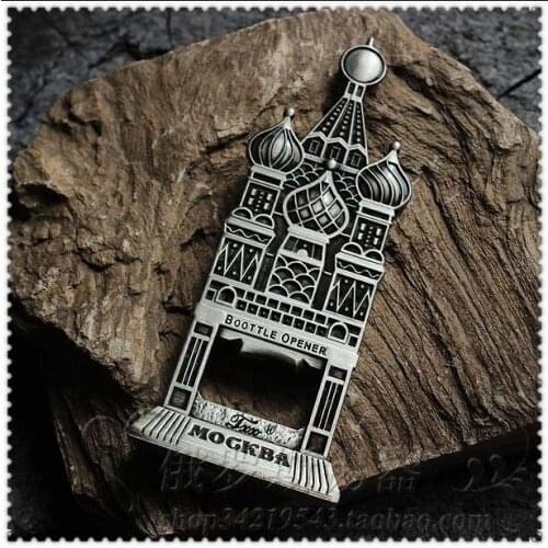 European retro Castle decoration metal beer bottle opener for my bottle wine stopper in bares juice dispenser KPQ006