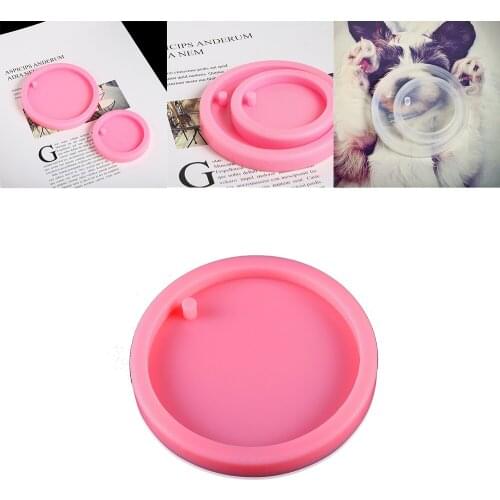 2 Styles Round Dog Tag Silicone Molds Pendants Keychain Epoxy Resin Casting Moulds For DIY Jewelry Making Crafts Tools