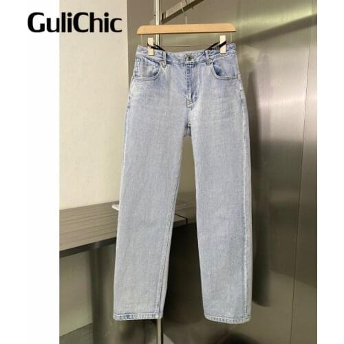 Женские прямые джинсы GuliChic China At AliExpress