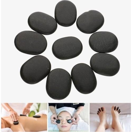 10pcs/set Volcano Stone Hot Spa Rock Basalt Stone Massage Stones Massage Lava Natural Stone Kit Health Energy Stone - 4 x 3cm