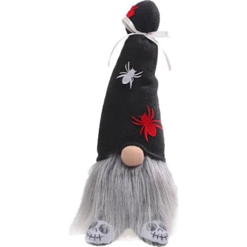 Halloween Dwarf Decoration Skeleton Pumpkin with Light Doll Faceless Doll Dwarf Doll Decoration Without Battery