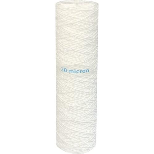 20μm Polypropylene String Wound Sediment Water Filter Cartridge 10" x 2.5"