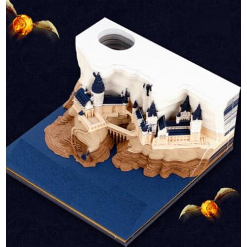 Movie&TV Harried post it notes office 3D creative paper carving art around Magic Castle Potters Student Birthday Gift