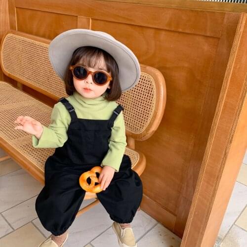 Baby Girl Jumpsuit 2020 Autumn New Arrival Cotton Solid Girls Overalls Toddler Jumpsuit for Girl 1 2 3 4 5 6 Years