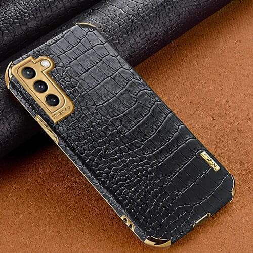 Crocodile leather Case For Samsung S21 S20 Plus Note 20 Ultra S20 FE Case Texture Back Cover For Samsung A52 A72 A12 A32 5G Capa
