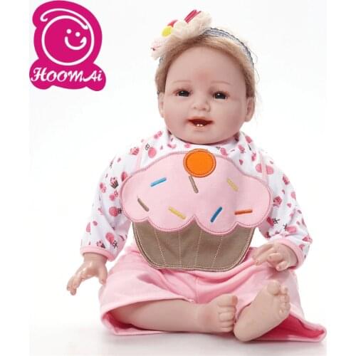 22" Soft Body Reborn Baby Doll Newborn Babies Doll Kids Child Gift Girl Brinquedos Action Figure Toys