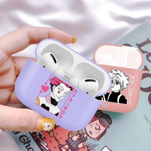 Soft Silicone Cases For Apple Airpods 2/1 Hunter X Hunter Killua Anime Wireless Earphone Cover For AirPods Pro Charging Box Bags
