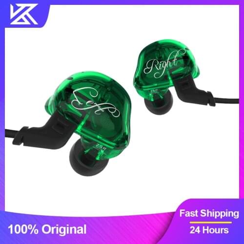 KZ ZSR Headphones Hybrid Technology 2BA+1DD In Ear Wired Earphones With Microphone HIFI Bass Noise Cancelling Earbuds Headset