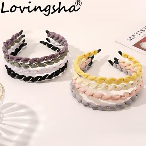 LOVINGSHA Candy Color Hairband For Womens Hair Accessories Headband Ladies Girl Headwrap Hair Band FC283