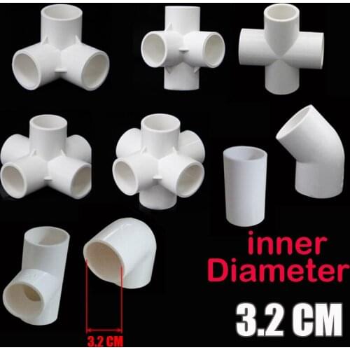Strong 32mm plastic fittings DIY Shelves /wardrobes project production joints /Balloon arch connectors Party supplies optional