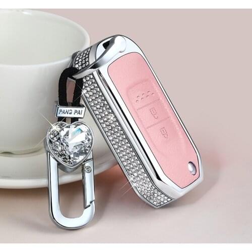 Luxury Diamond Car Key Case Cover For Honda Civic CR-V HR-V Accord Jade Crider Odyssey 2015- 2018 Remote Protector