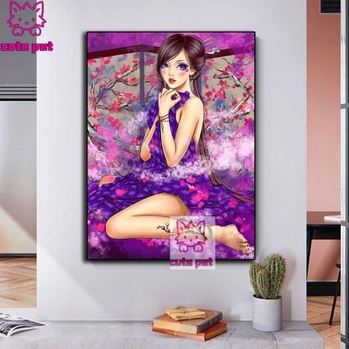DIY Full Square Diamond Oriental Classical Woman Gift 5d Embroidery Mosaic Cross Stitch Diamond Painting Picture Decoration