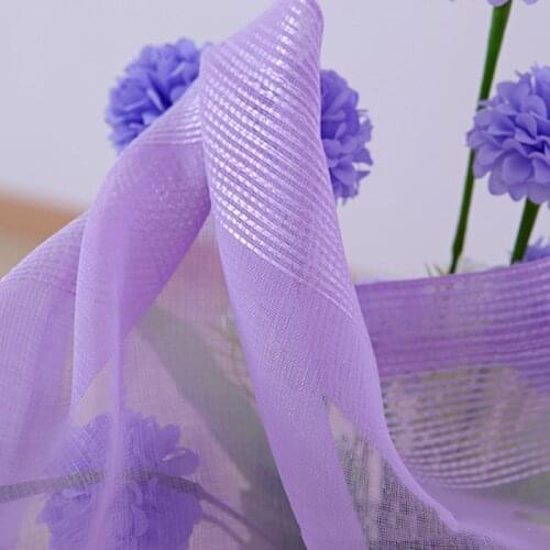 Modern Brief All-match Flax Curtains Tulle For Living Room Bedroom Window For Striped Sheer Line Pattern Yarn Curtain Voile A-18