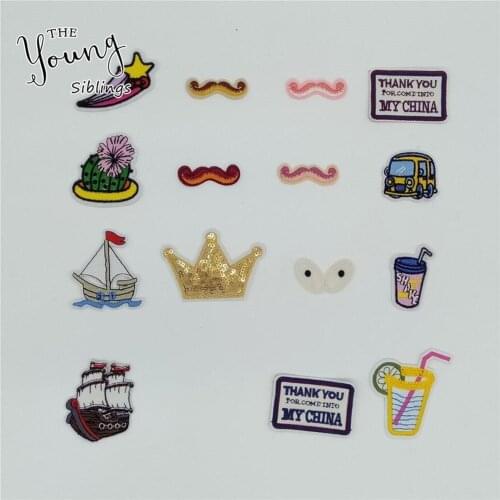 Fashion style Cartoon Embroidery Hot melt adhesive patch Stickers Iron on patches badges DIY Sewing Clothing Supplies Accessory