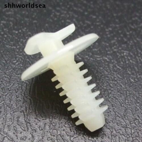 Shhworldsea Door Panel Clip White Nylon Retainer for Fiat 7570122 Automotive Plastic Clip Auto Fastener Overall Length 21.5mm