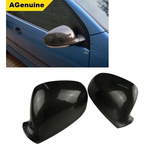Real carbon fiber replacement type car rearview mirror covers side wing mirror caps for Volkswagen VW GOLF MK5 Jetta MK5