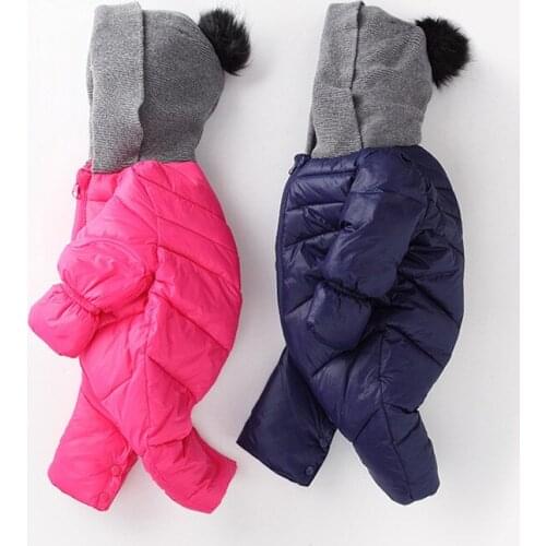 Winter baby clothes newborn baby rompers warm padded girls and boys winter clothes