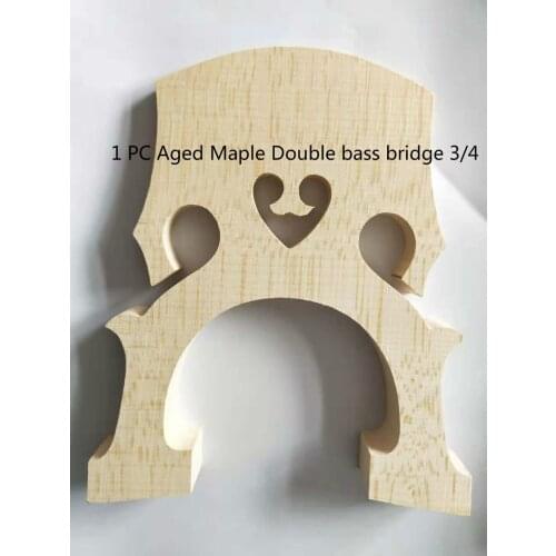1 PC Double Bass Bridge Adjustable Bass 3/4 Size To 4/4 and Un-adjustable Maple Bridge