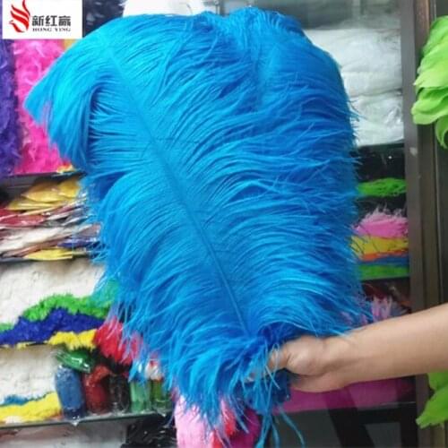 10 PCS natural Lake blue ostrich feather 65-70 cm/26-28 inches ostrich feather for wedding decorations high quality plume