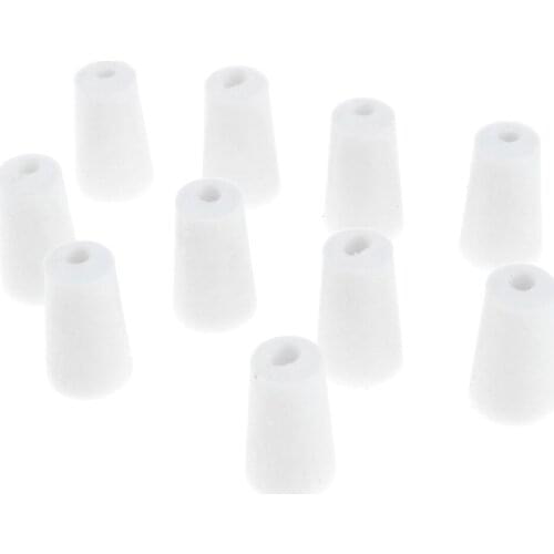 10 Pieces 8-12mm Rubber Stopper Lab Tapered Plugs for Flask Test Tubes 8-12mm for 10mm Flask Test Tubes