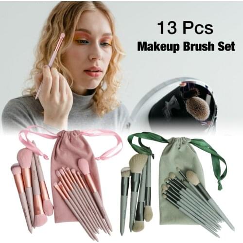 13Pcs Makeup Brush Set Face Eye Shadow Lip Loose Powder EyeShadow Eyebrow Brush Blending Beauty Makeup Tool Set Cosmestic Brush